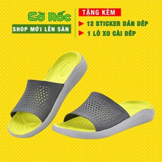  dép lê cross literide slide nam cross nữ Hottrend LTRLE05 xám chuối 