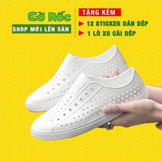 giày nhựa đục lỗ Đi mưa native cho nam và nữ siêu nhẹ cao cấp NA07,