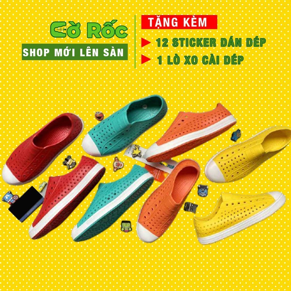 giày nhựa đi mưa  native cho bé mix nhiều mẫu lựa chọn SHINNATIVESN2 tặng thêm 2 jibitz native