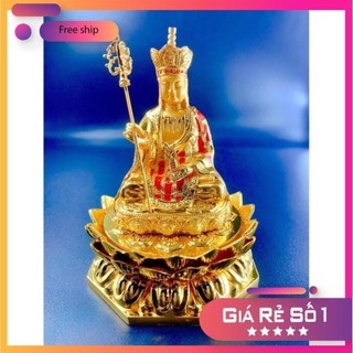 Tượng xe ô tô - tượng địa tạng vương bồ tát ngồi đế sen cao 13cm mang lại may mắn