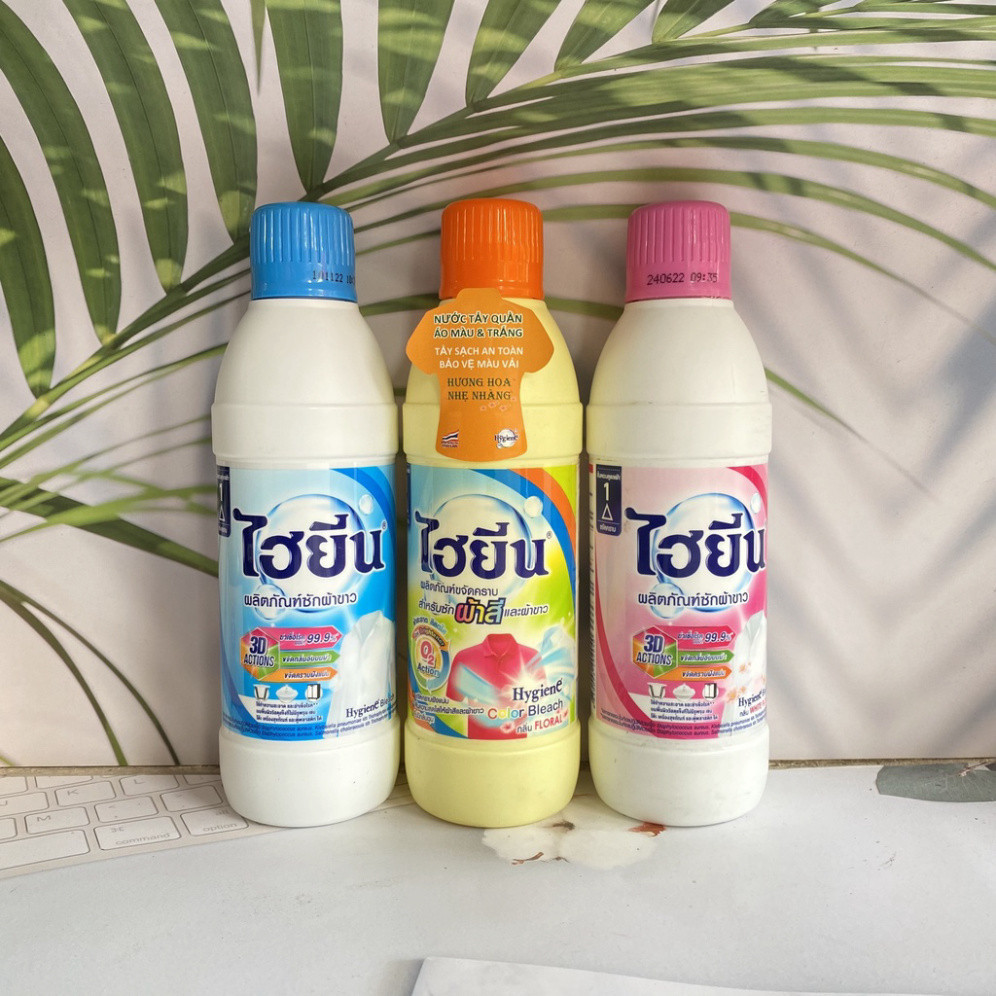 Nước tẩy quần áo trắng, màu Hygine Thái Lan 250ml