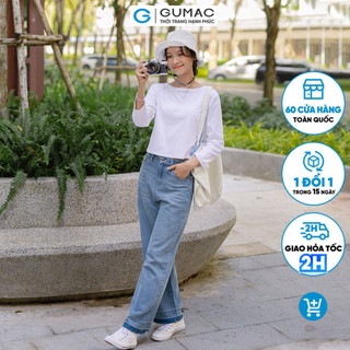 Quần jeans lai kiểu thời trang gmorning - gumac yj59