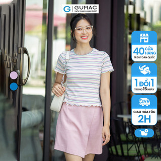 Áo thun sọc cuốn biên thời trang gumac atd07069