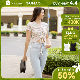 Áo thun kiểu dây rút thời trang gumac atd06055