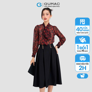 Chân váy xòe phối nút gumac lv1210