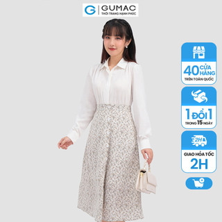 Váy a midi đính nút thời trang gumac vc12071