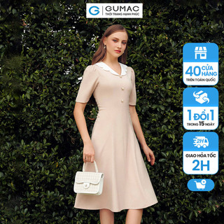 Đầm xòe phối cổ thời trang gumac dc10020
