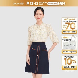 Áo sơ mi nữ họa tiết thời trang gumac ac09078
