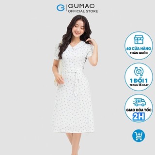 Đầm forrm chữ A thắt nơ DC06008 thời trang GUMAC