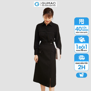 Chân váy nắp xẻ túi vc06047 thời trang gumac