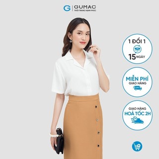Áo sơ mi tay ngắn cổ vest ac06038 thời trang gumac