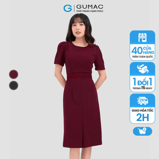 Đầm phối ren bản eo thời trang gumac dc12077