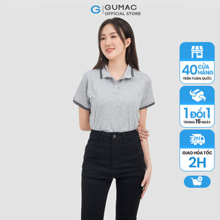 Áo polo nữ thời trang gumac phối bo atc07002