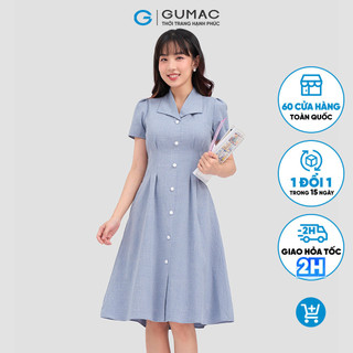 Đầm pen eo nút bọc thời trang gumac dc12004