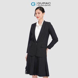 Áo blazer nữ tay kiểu thời trang gumac màu đen ac09004