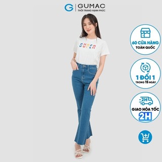 Quần jeans nữ gumac nhiều màu ống loe năng động cá tính qjc07020