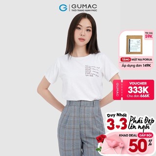 Áo thun in chữ thời trang gumac atc10032