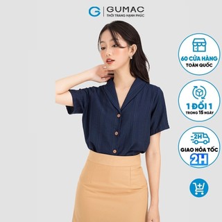 Áo bâu sam nữ gumac nhiều màu kiểu sơ mi tay ngắn la0825