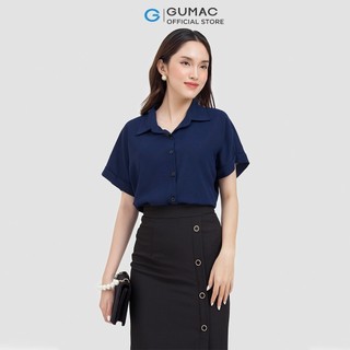 Chân váy nữ GUMAC midi phối nút VC06046
