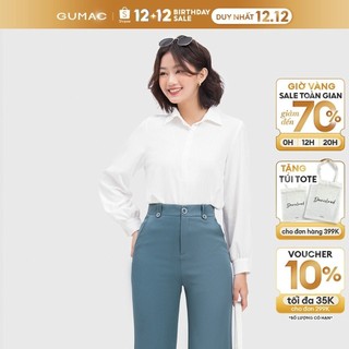 Áo sơ mi nữ cổ trụ thời trang GUMAC AC04024