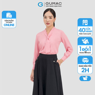 Áo sơ mi thắt nơ tay phồng ac05066 thời trang gumac