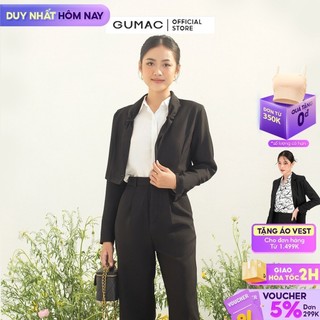 [Mã WABRGUM giảm 10% tối đa 30K đơn 99K] Áo vest nữ ngắn thời trang GUMAC một nút AC03074