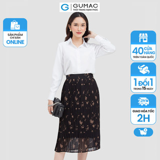 Váy dập ly họa tiết VC06045 thời trang GUMAC
