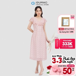 Đầm maxi cổ bèo DC06069 thời trang GUMAC