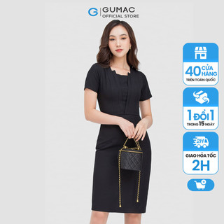Đầm suông cổ kiểu thời trang gumac dc05011