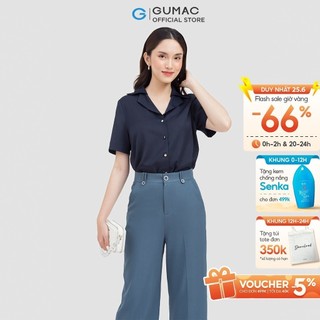 Áo sơ mi kiểu thêu viền AC06028 thời trang GUMAC