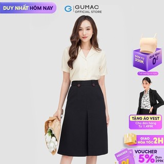 Áo sơ mi nữ tay ngắn AC06001 thời trang GUMAC chất liệu Linen