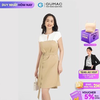 Đầm suông phối đai db919 gumac