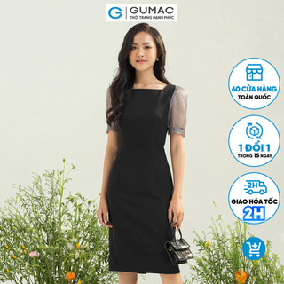 Đầm bút chì đính nơ thời trang nữ GUMAC DC03037 - mẫu mới