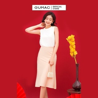 Chân váy nữ thời trang GUMAC lụa xòe lưng liền VC03034