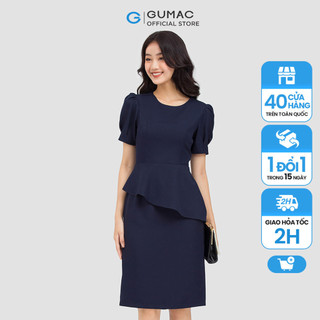 Đầm suông peplum DC06010 thời trang GUMAC