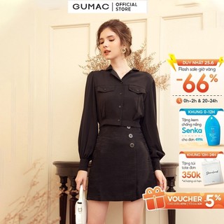 Áo croptop nữ thời trang GUMAC tay dài AB916