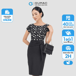 Đầm xếp ly phối màu dc07011 thời trang gumac