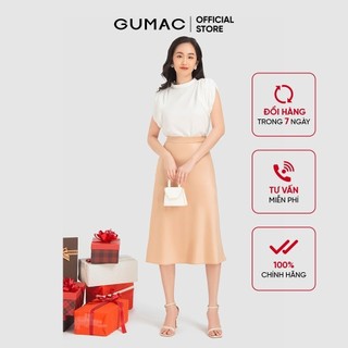 Áo sơ mi nữ kiểu thời trang nữ gumac đẹp cổ tròn nhún vai ab12037