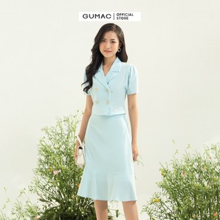 Chân váy xòe thời trang nữ gumac phối bèo vc03006