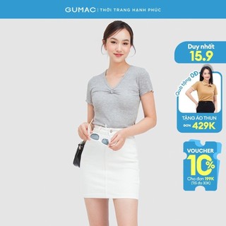 Áo thun nữ kiểu cổ tim thời trang GUMAC ATC05027