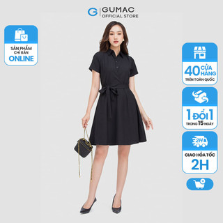 Đầm sơ mi nữ thời trang GUMAC thiết kế đắp chéo DC05012 - mẫu mới