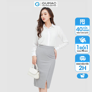 Chân váy xẻ phối kéo vc05049 thời trang gumac
