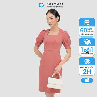 Đầm cổ vuông tay lỡ DC06064 thời trang GUMAC