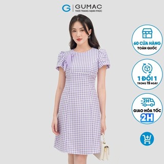 Đầm  nữ tay bí phối nơ  DC07034 thời trang GUMAC