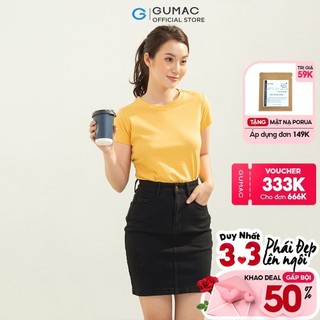 Áo thun nữ cơ bản cổ tròn thời trang GUMAC ATC03018 - chất liệu cotton - mẫu mới