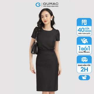 Đầm bút chì tùng xếp ly DB12004 GUMAC