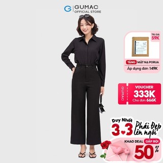 Quần tây nữ cơ bản ống suông GUMAC nhiều màu QC05017