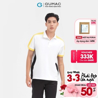 Áo thun nam polo phối màu GUMAC ATNB609