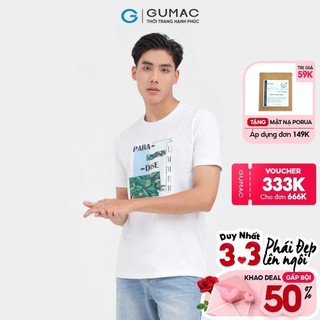 Áo thun nam in PARADISE GUMAC ATNB6105