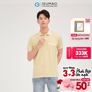 Áo polo nam túi giả GUMAC đủ màu thanh lịch, trẻ trung ATNB481
